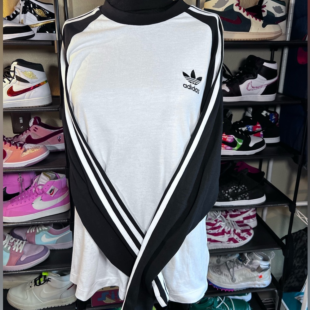 Men’s Adidas 3 Stripes Long Sleeve T Shirt